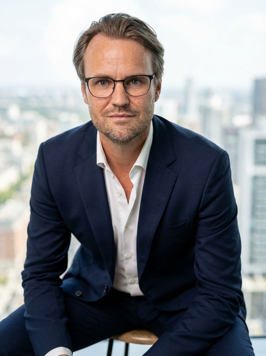 Black and white portrait of David Ligthart, founder of Lightheart Tech.